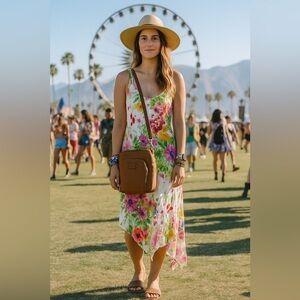 Jams World Vintage Floral Strap Midi Dress size XL